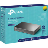 TP-Link TL-SF1008P No administrado Fast Ethernet (10/100) Energía sobre Ethernet (PoE) Negro, Interruptor/Conmutador negro, No administrado, Fast Ethernet (10/100), Bidireccional completo (Full duplex), Energía sobre Ethernet (PoE), Montaje de pared