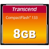 Transcend TS8GCF133 Memorias flash, Tarjeta de memoria negro, 8 GB, CompactFlash, MLC, 50 MB/s, 20 MB/s, Negro