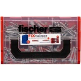 fischer FixTainer - DUOPOWER & DUOSEAL + Tornillos, Pasador gris claro/Rojo