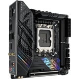 ASUS ROG STRIX B760-I GAMING WIFI Intel B760 LGA 1700 mini ITX, Placa base negro, Intel, LGA 1700, Intel® Celeron®, Intel® Core™ i3, Intel® Core™ i5, Intel® Core™ i7, Intel® Core™ i9,..., LGA 1700, DDR5-SDRAM, 64 GB