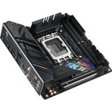 ASUS ROG STRIX B760-I GAMING WIFI Intel B760 LGA 1700 mini ITX, Placa base negro, Intel, LGA 1700, Intel® Celeron®, Intel® Core™ i3, Intel® Core™ i5, Intel® Core™ i7, Intel® Core™ i9,..., LGA 1700, DDR5-SDRAM, 64 GB