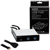 Chieftec MUB-3003 hub de interfaz USB 3.2 Gen 2 (3.1 Gen 2) Type-A 10000 Mbit/s Negro, Panel frontal negro, USB 3.2 Gen 2 (3.1 Gen 2) Type-A, USB 3.2 Gen 1 (3.1 Gen 1) Type-A, USB 3.2 Gen 2 (3.1 Gen 2) Type-C, 10000 Mbit/s, Negro, Metal, Plástico, 102 mm