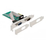 DeLOCK Tarjeta PCIe x1 a 2x Serie RS-232, Tarjeta de interfaz 