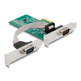 DeLOCK Tarjeta PCIe x1 a 2x Serie RS-232, Tarjeta de interfaz 