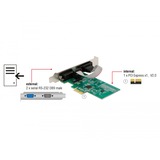 DeLOCK Tarjeta PCIe x1 a 2x Serie RS-232, Tarjeta de interfaz 