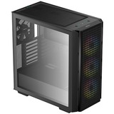 DeepCool CG540 ARGB Cristal templado frontal y lateral, Cajas de torre negro, Midi Tower, PC, Negro, ATX, EATX, micro ATX, Mini-ITX, ABS, SPCC, Vidrio templado, Juego