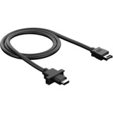 Fractal Design FD-A-USBC-001 cable USB 0,67 m Negro negro, 0,67 m, USB C, 10000 Mbit/s, Negro