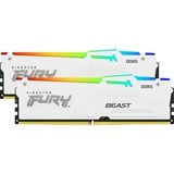 Kingston FURY FURY Beast 32 GB 5600 MT/s DDR5 CL36 DIMM (Kit de 2) White RGB EXPO, Memoria RAM blanco, 32 GB, 2 x 16 GB, DDR5, 288-pin DIMM