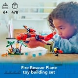 LEGO Avión de Rescate de Bomberos, Juegos de construcción Juego de construcción, 6 año(s), Plástico, 478 pieza(s), 894 g