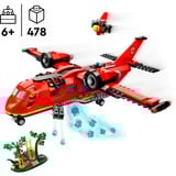 LEGO City Avión de Rescate de Bomberos, Juegos de construcción Juego de construcción, 6 año(s), Plástico, 478 pieza(s), 894 g