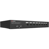 Lindy Conmutador KVM DisplayPort 1.2 y USB 2.0 de 8 puertos, Switch KVM negro