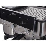 Ninja Luxe Premium portafiltro ES601EU, Cafetera espresso plateado/Negro