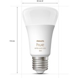 Philips Hue Bombilla inteligente A60 - E27 - 800 (paquete de 4), Lámpara LED Philips Hue White and Color ambiance Bombilla inteligente A60 - E27 - 800 (paquete de 4), Bombilla inteligente, Blanco, Bluetooth/Zigbee, LED, E27, 2000 K