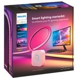 Philips Hue Hue Play Gradient Lightstrip para PC, Tira de LED negro/blanco, Philips Hue Play Gradient Lightstrip para PC, Tira de luz inteligente, Bluetooth/Zigbee, Negro, Blanco, LED, Silicona, Bombilla(s) no reemplazable(s)