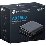 TP-Link TL-WR1502X router inalámbrico Gigabit Ethernet Doble banda (2,4 GHz / 5 GHz) Negro, Router WIRELESS LTE Wi-Fi 6 (802.11ax), Doble banda (2,4 GHz / 5 GHz), Ethernet, Negro, Enrutador portátil