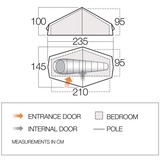 Vango TEUHELIUM000002, F10 Helium UL 2, Tienda de campaña verde oscuro