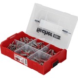 fischer FixTainer-DUOPOWER corto / largo NV, Pasador gris claro/Rojo