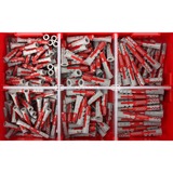 fischer FixTainer-DUOPOWER corto / largo NV, Pasador gris claro/Rojo