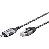 goobay Cable adaptador Ethernet USB-C 3.2 Gen2 > RJ-45, Slim negro/Gris