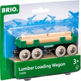 BRIO 33696 Vagón para troncos, Vehículo de juguete verde, 33696, 0,3 año(s), Multicolor