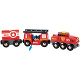 BRIO 33844 Tren de rescate de bomberos, Vehículo de juguete rojo/Negro, Niño/niña, 3 año(s), Negro, Rojo