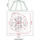 Coleman Cortes Octagon 8 Blackout, Tienda de campaña verde oscuro