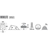 High Peak Giebelzelt Minilite, Tienda de campaña azul/Gris