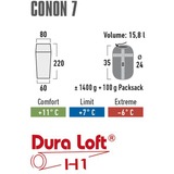 High Peak Saco de dormir Conon 7 gris claro