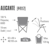 High Peak Silla de camping Alicante gris