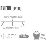 High Peak Tumbona de camping Oviedo, Cama camping gris