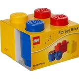 Room Copenhagen 40140001 caja de juguete y de almacenamiento Azul, Rojo, Amarillo, Caja de depósito rojo, Azul, Rojo, Amarillo, Polipropileno (PP), 250 mm, 250 mm, 180 mm
