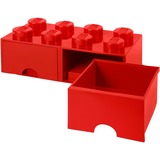 Room Copenhagen 8-Stud Storage Brick 2 DrawersRed Caja para almacenar juguetes Independiente Rojo, Caja de depósito rojo, Caja para almacenar juguetes, Rojo, Independiente, Monocromo, Rectangular, Polipropileno (PP)