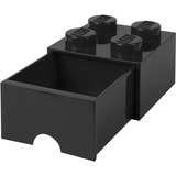 Room Copenhagen Brick Drawer (4 Knobs)Black Caja para almacenar juguetes Independiente Negro, Caja de depósito negro, Caja para almacenar juguetes, Negro, Independiente, Monocromo, Rectangular, Polipropileno (PP)