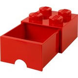 Room Copenhagen Brick Drawer (4 Knobs)Bright Red Caja para almacenar juguetes Independiente Rojo, Caja de depósito rojo, Caja para almacenar juguetes, Rojo, Independiente, Monocromo, Rectangular, Polipropileno (PP)