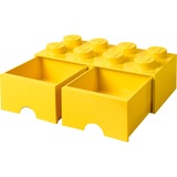 Room Copenhagen Brick Drawer (8 Knobs)Bright Yellow Caja para almacenar juguetes Independiente Amarillo, Caja de depósito amarillo, Caja para almacenar juguetes, Amarillo, Independiente, Monocromo, Rectangular, Polipropileno (PP)