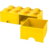 Room Copenhagen Brick Drawer (8 Knobs)Bright Yellow Caja para almacenar juguetes Independiente Amarillo, Caja de depósito amarillo, Caja para almacenar juguetes, Amarillo, Independiente, Monocromo, Rectangular, Polipropileno (PP)