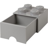 Room Copenhagen LEGO Cajón de ladrillo 4 gris, Caja de depósito gris