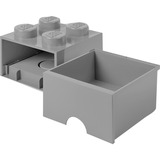 Room Copenhagen LEGO Cajón de ladrillo 4 gris, Caja de depósito gris