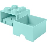 Room Copenhagen LEGO Storagge Brick 4 Caja de almacenaje Azul, Caja de depósito azul, Caja de almacenaje, Azul, Monocromo, Plaza, Polipropileno (PP), 250 mm