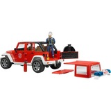 bruder 2528 vehículo de juguete, Automóvil de construcción rojo/blanco, Jeep, Interior / exterior, 3 año(s), De plástico, Rojo