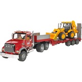 bruder MACK Granite Low loader and JCB 4CX vehículo de juguete, Automóvil de construcción rojo, 3 año(s), ABS sintéticos, Multicolor