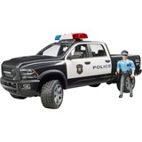 bruder RAM 2500 Pickup de Policía, Automóvil de construcción negro/blanco