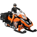 bruder Snowmobil m. Fahrer u. Ausst.| 63101 vehículo de juguete, Automóvil de construcción naranja/Negro, Modelo a escala de máquina pisapistas, Acrilonitrilo butadieno estireno (ABS), Multicolor