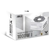 ASUS TUF Gaming 1000W Gold White Edition unidad de fuente de alimentación 20+4 pin ATX ATX Blanco, Fuente de alimentación de PC blanco, 1000 W, 100 - 240 V, Activo, 130 W, 1000 W, 130 W