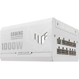 ASUS TUF Gaming 1000W Gold White Edition unidad de fuente de alimentación 20+4 pin ATX ATX Blanco, Fuente de alimentación de PC blanco, 1000 W, 100 - 240 V, Activo, 130 W, 1000 W, 130 W