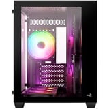 Aerocool Dryft Mini Mini Tower Negro, Cajas de torre negro, Mini Tower, PC, Negro, ATX, micro ATX, Mini-ITX, SPCC, Vidrio templado, Juego