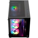 Aerocool Dryft Mini Mini Tower Negro, Cajas de torre negro, Mini Tower, PC, Negro, ATX, micro ATX, Mini-ITX, SPCC, Vidrio templado, Juego