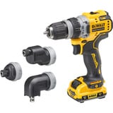 DEWALT Atornillador inalámbrico DCD703L2T, 12Volt, Taladro/destornillador amarillo/Negro