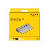 DeLOCK 64182, Hub USB gris