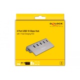 DeLOCK 64182, Hub USB gris